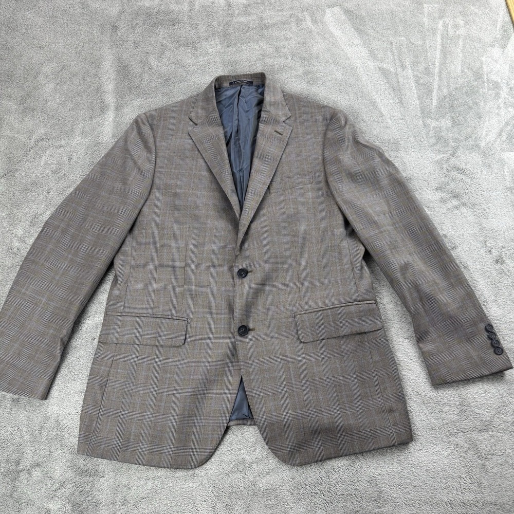 Daniel Cremieux Blazer Mens 42R Wool Loro Piana Gray Herringbone S75ZX1402-SC2